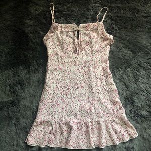 SHEIN keyhole knot front ruffle trim slip dress